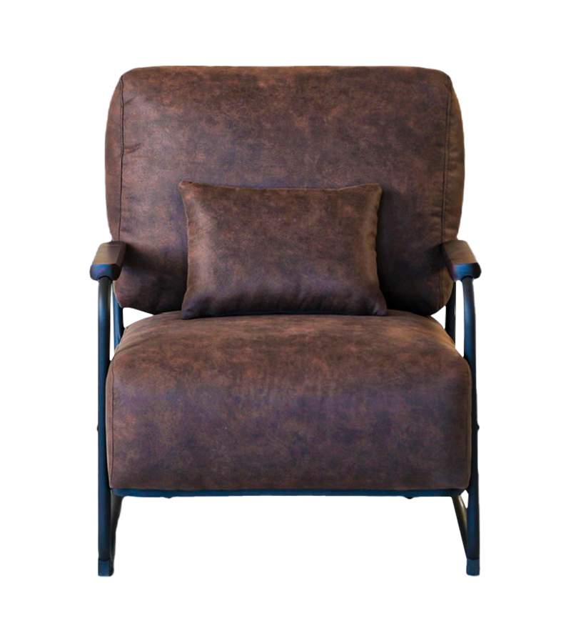 AN302 Kerusi tunggal sofa besi gaya industri perindustrian